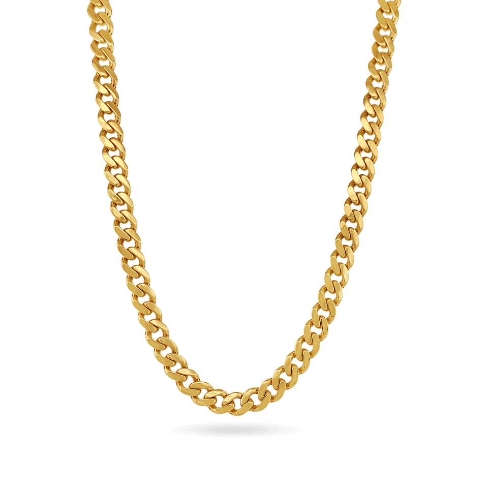 10K 7mm Hollow Monaco Cuban Link Necklace Necklaces IceLink-CAL