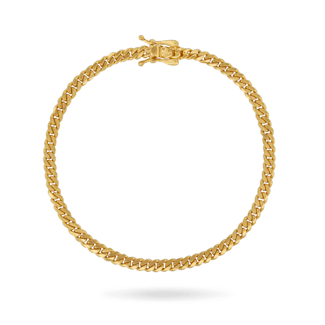 14K 3mm Miami Cuban Bracelet Bracelets IceLink-CAL   