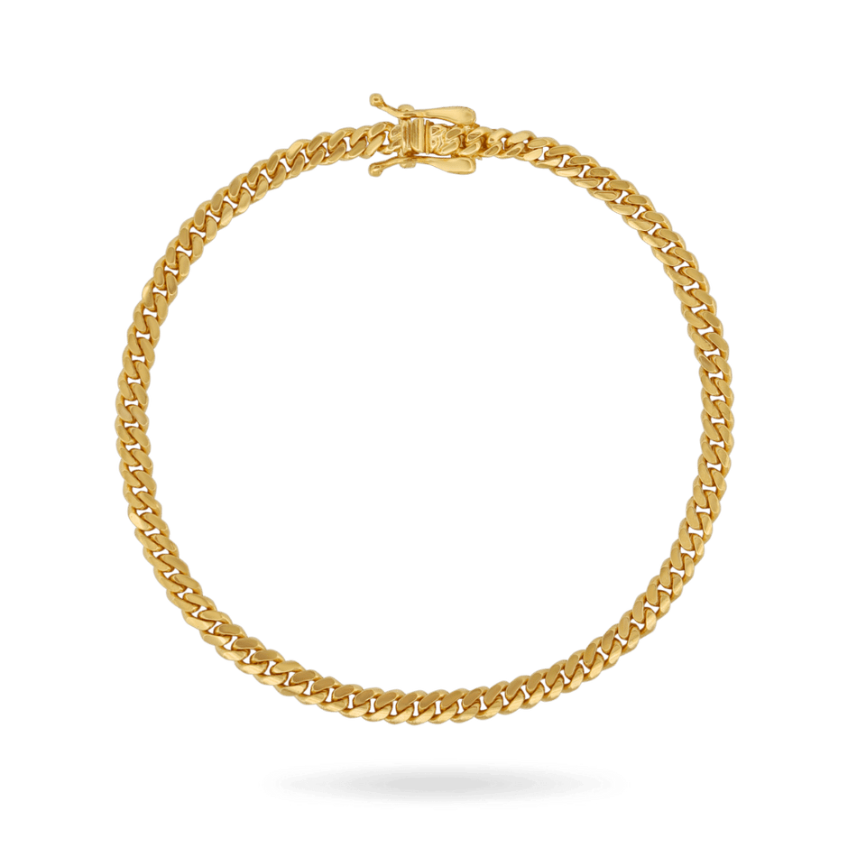 14K 3mm Miami Link Cuban Bracelet Bracelets IceLink-CAL