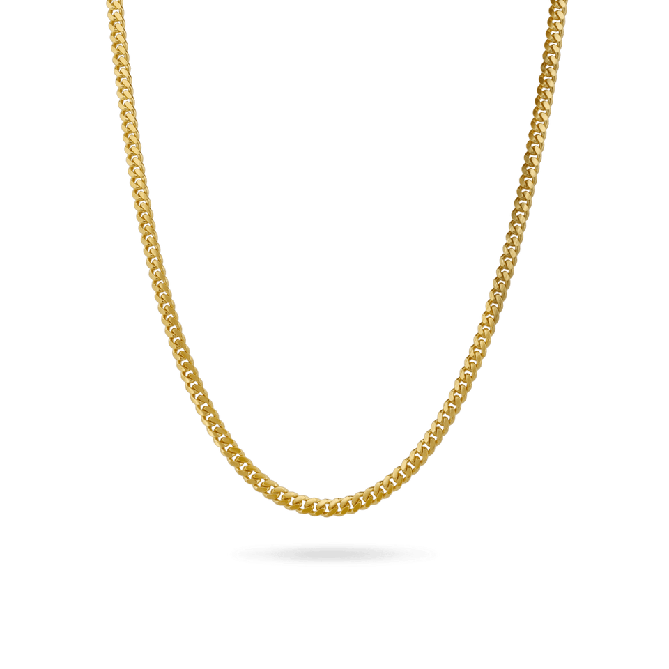 14K 4mm Miami Cuban Link Chain Necklaces IceLink-CAL 16" (22g)