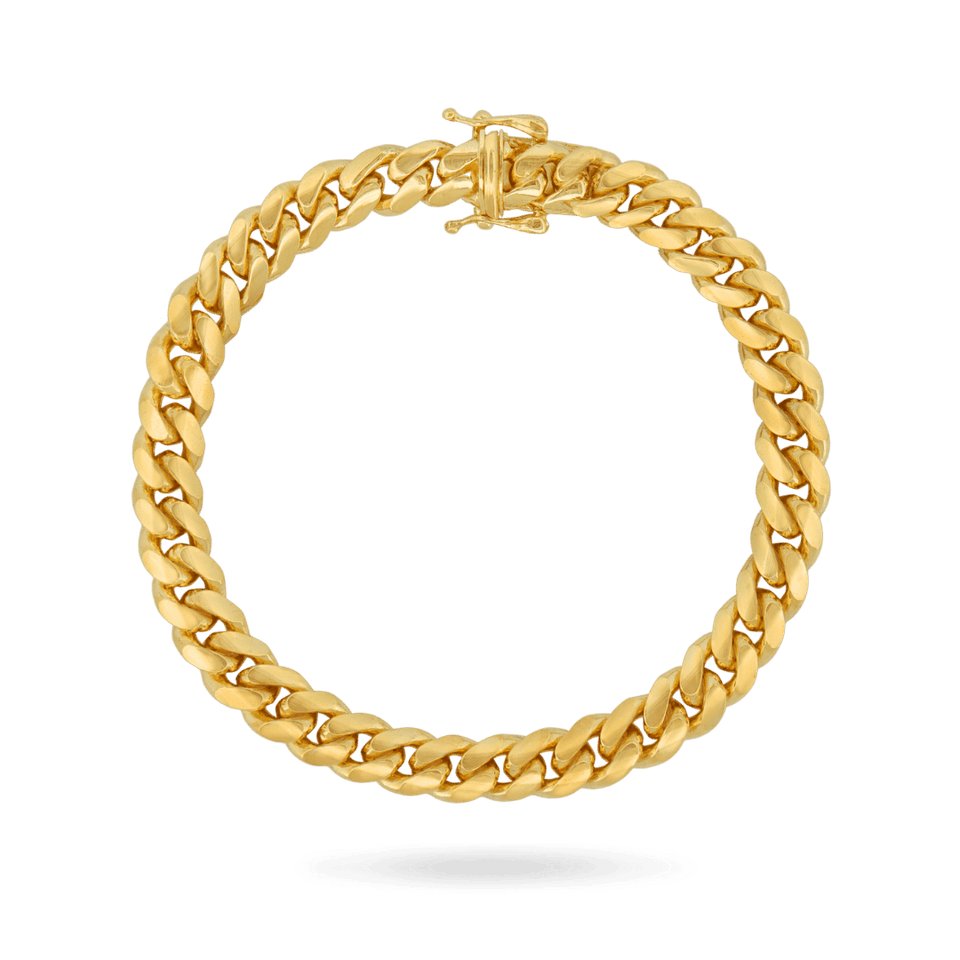 14K 7mm Miami Cuban Link Bracelet Bracelets IceLink-CAL 7" (27g)