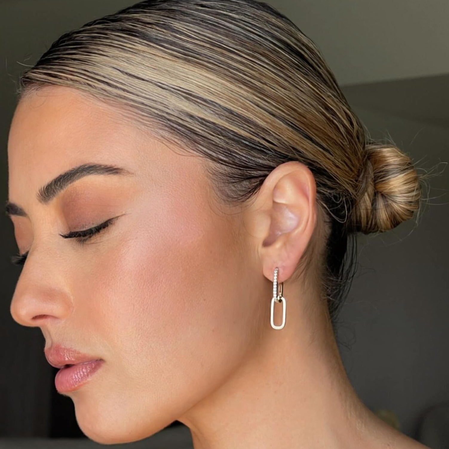 14K Birthday Girl Moissanite Earrings Earrings IceLink-CAL   