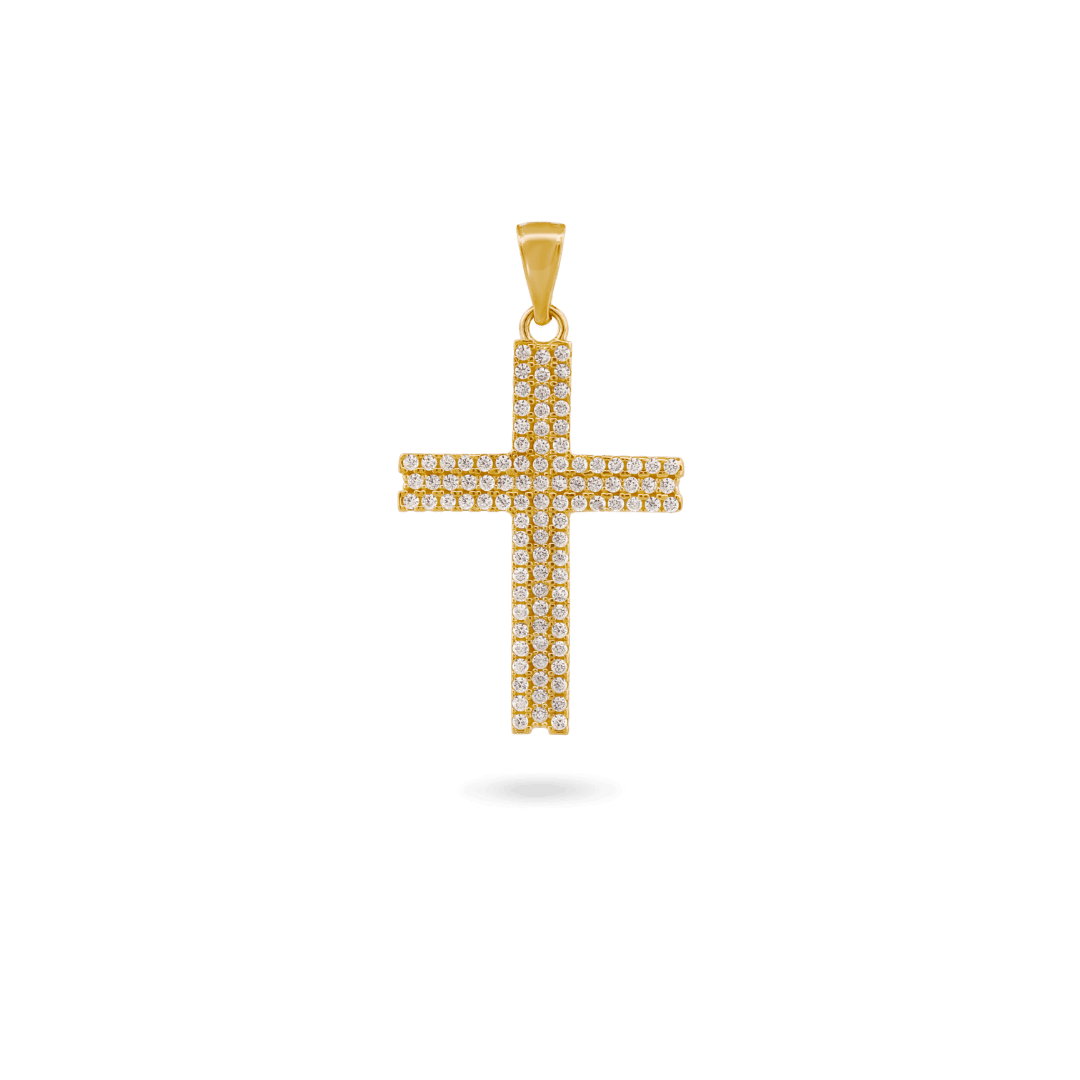 14K Cross Pendant Necklaces IceLink-CAL   