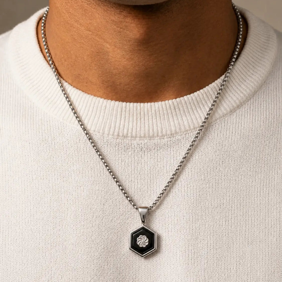 Axis Hexagon Pendant Necklace Necklaces IceLink-VRNA