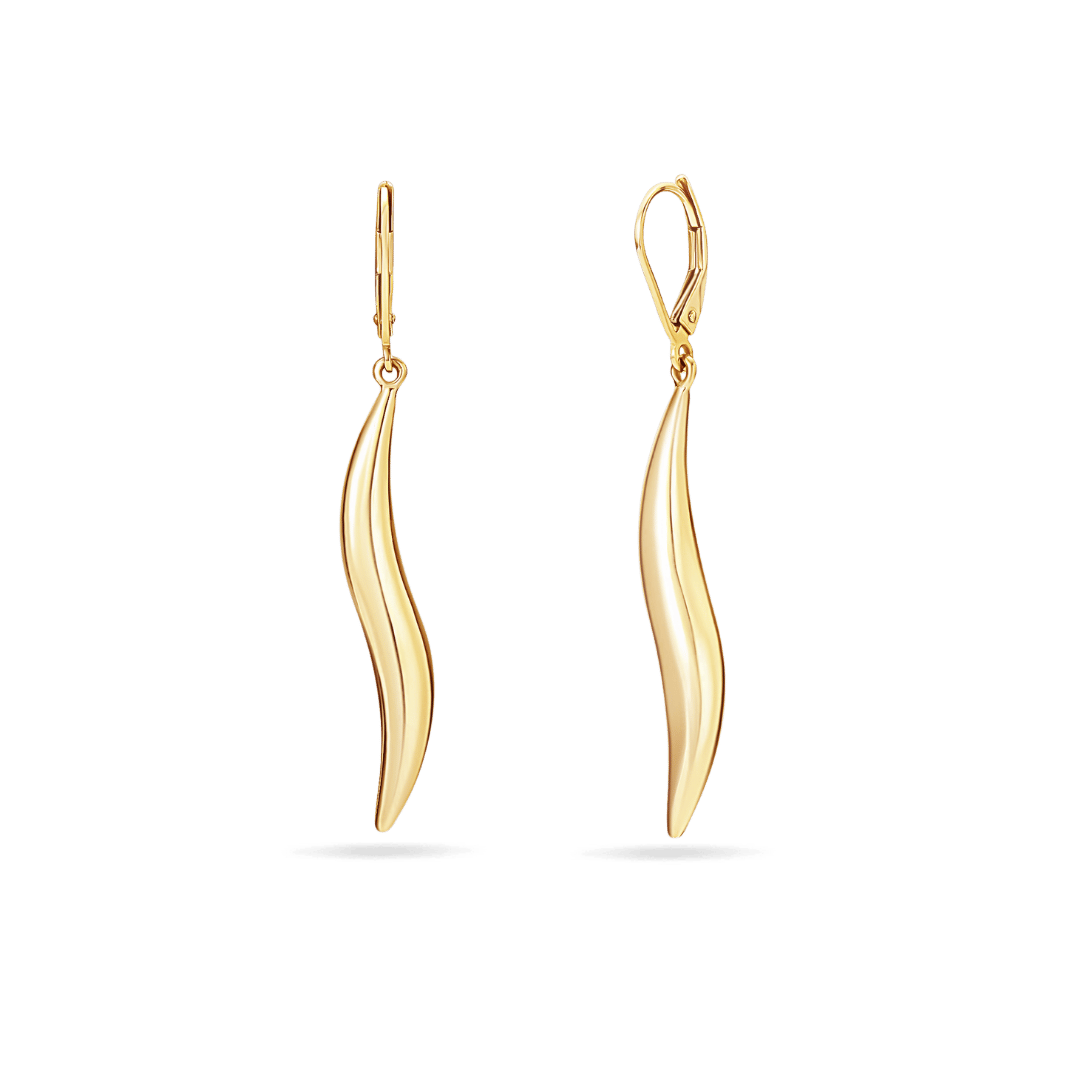 10K Wave Drop Earrings Earrings IceLink-CAL   