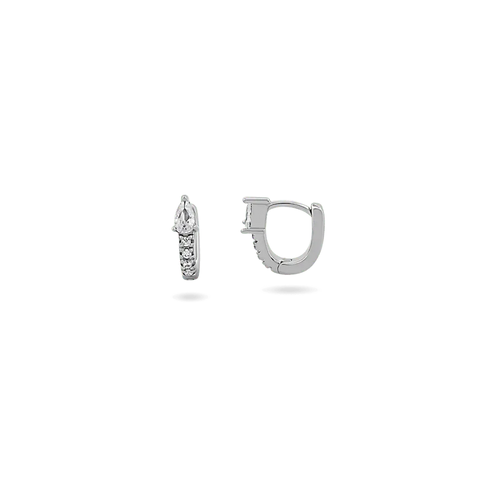 ‘Faye’ Mini Stone Hoops Earrings IceLink-SODA