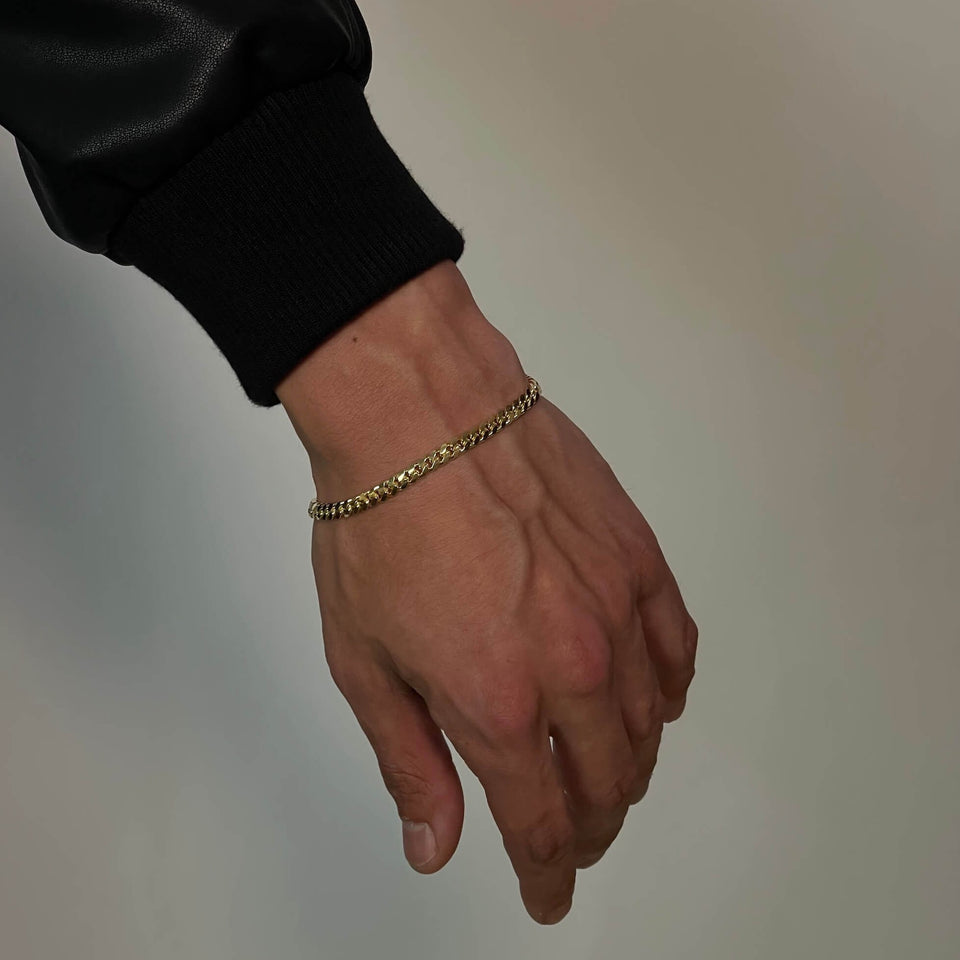 14K 3mm Miami Link Cuban Bracelet Bracelets IceLink-CAL