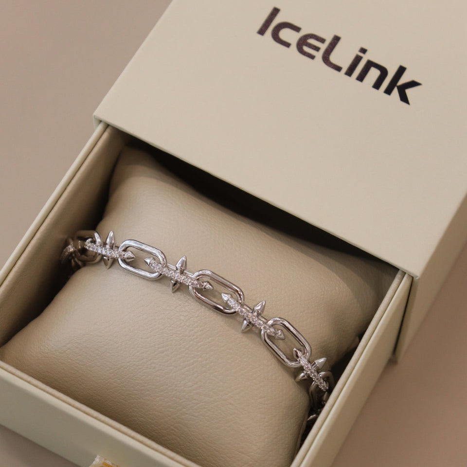 Mens Chrome Link Paperclip Bracelet Bracelets IceLink-ATL