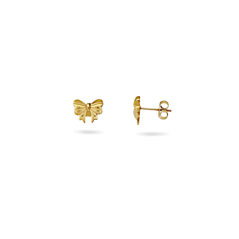 ‘Luna’ Bow Studs Earrings IceLink-JUS