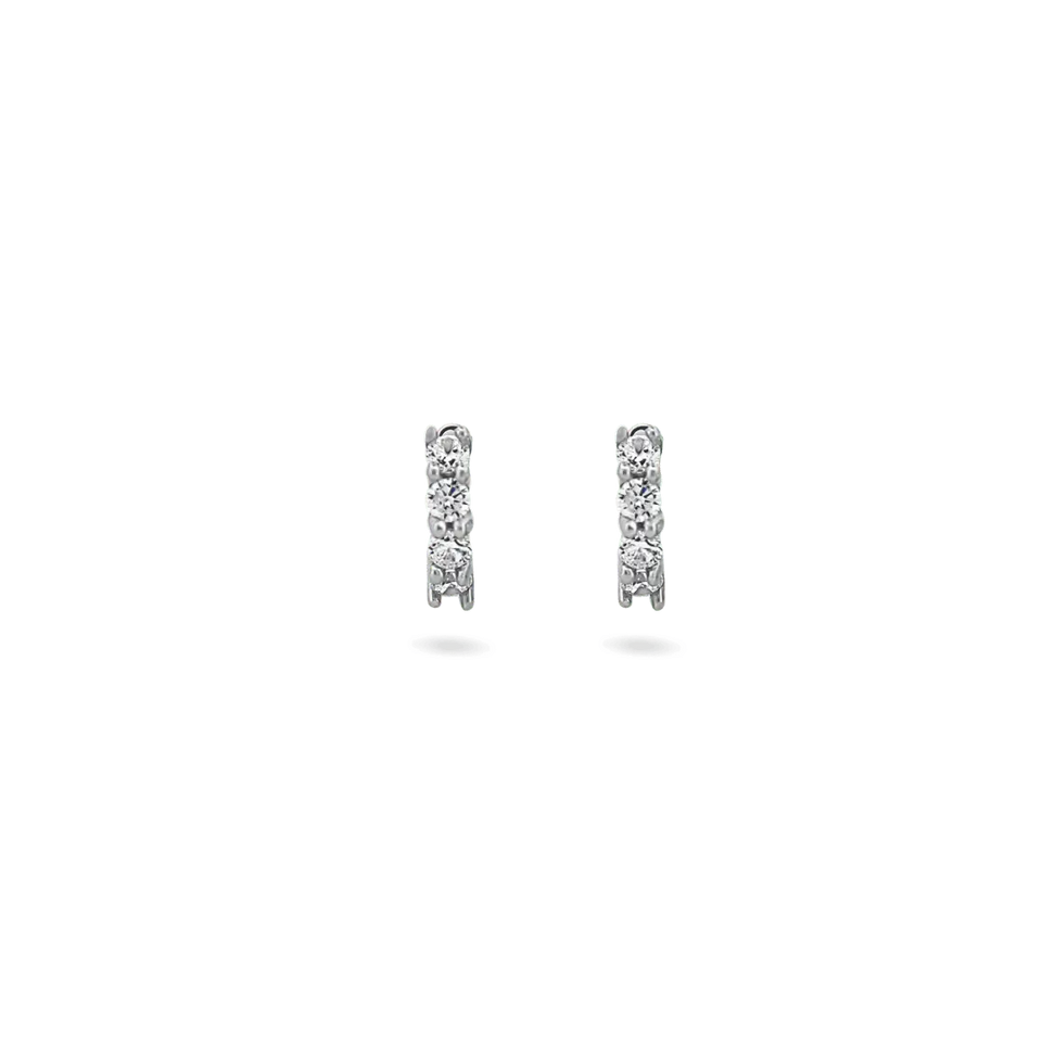 ‘Maya’ Mini Stone Huggies Earrings IceLink-SODA