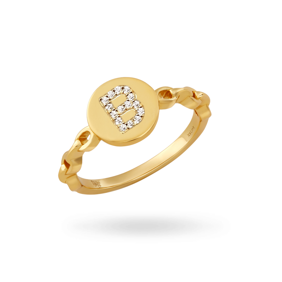 'True You' Initial Ring (sample sale) Rings IceLink-RAN