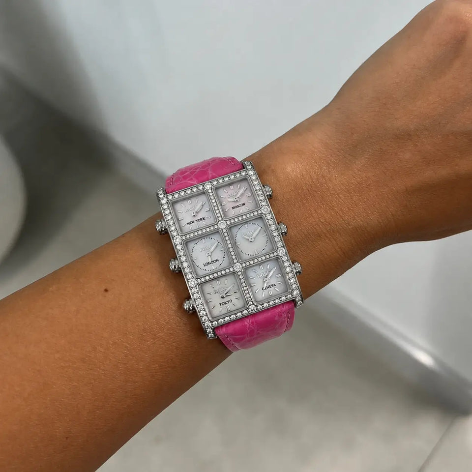 Pink Mother of Pearl 6TZ Diamond Watch (sample sale) Presidential IceLink