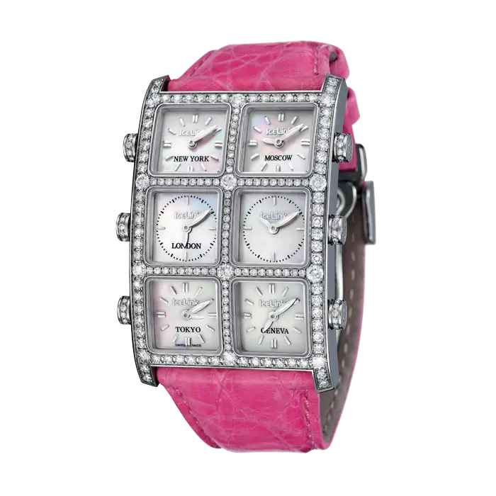 Pink Mother of Pearl 6TZ Diamond Watch (sample sale) Presidential IceLink