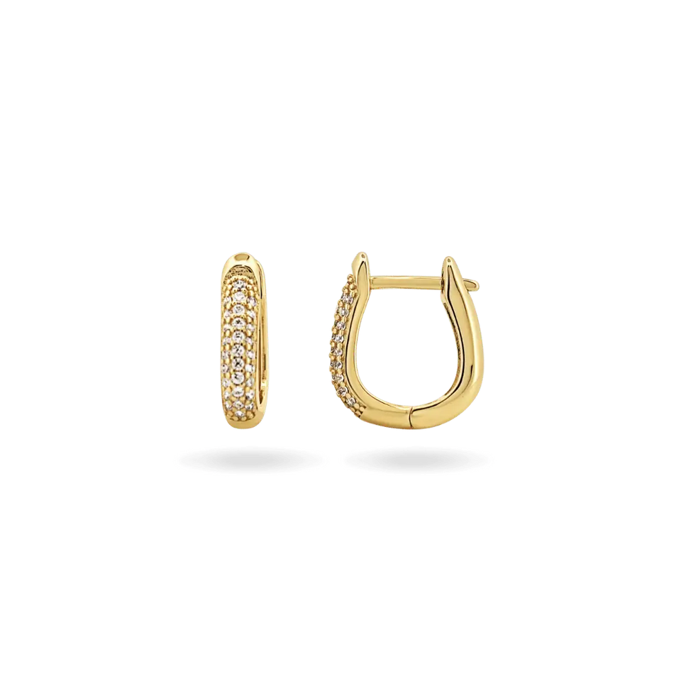 ‘Sadie’ Pavé Mini Huggies Earrings IceLink-NICE
