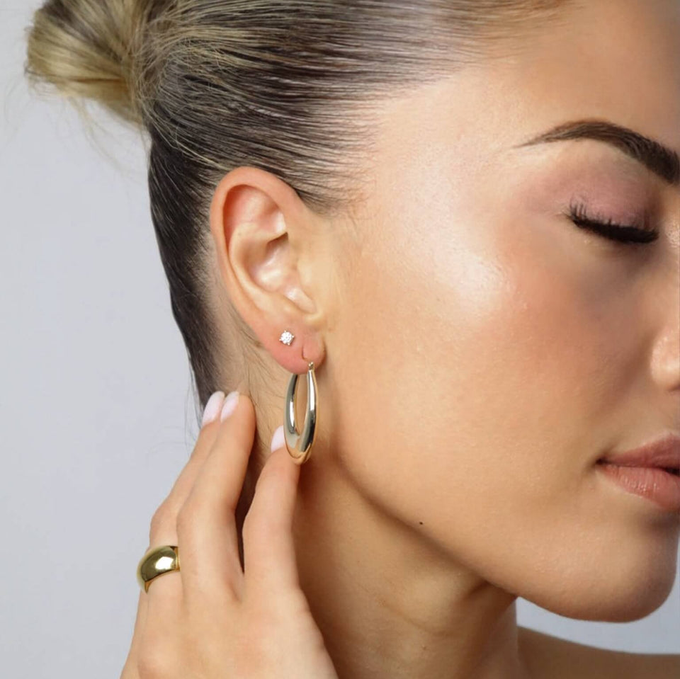 10K Lily Hoops — Sample Sale Earrings IceLink-SVN