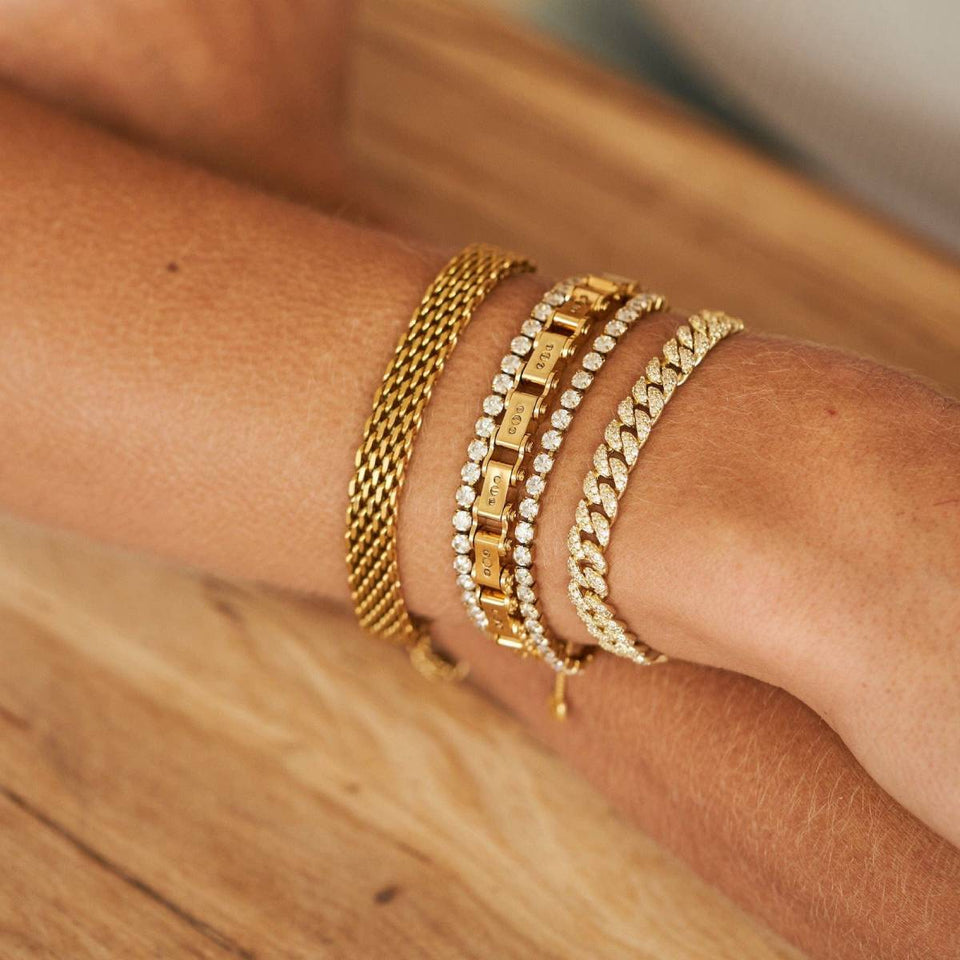 Cuban Bracelet Bracelets IceLink-ATL 14K White Gold Plated