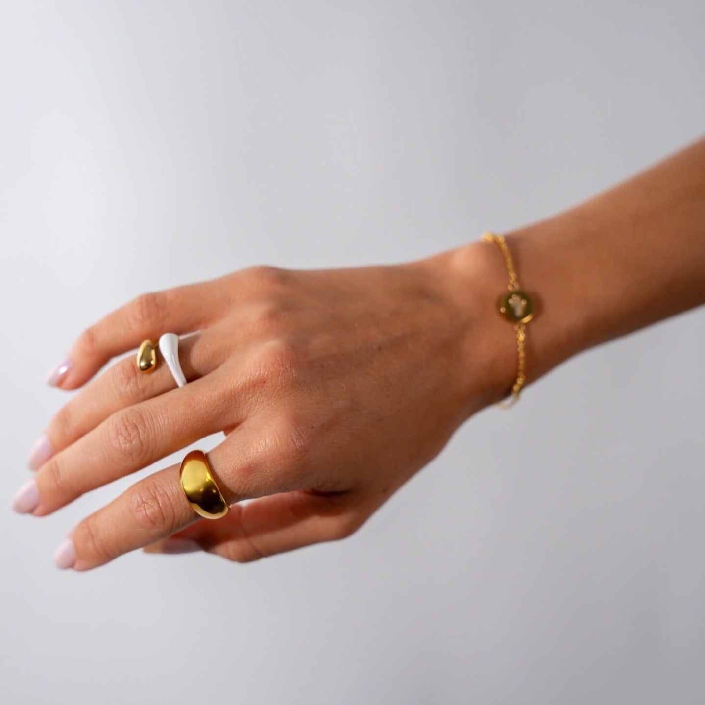 Dina Ring (SAMPLE SALE) Rings IceLink-BL Gold PVD 5 