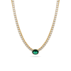 Gia Oval Emerald Necklace Necklaces IceLink-ATL   