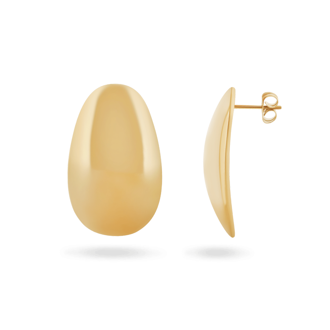 Nadia Studs Earrings IceLink-BL Gold PVD  