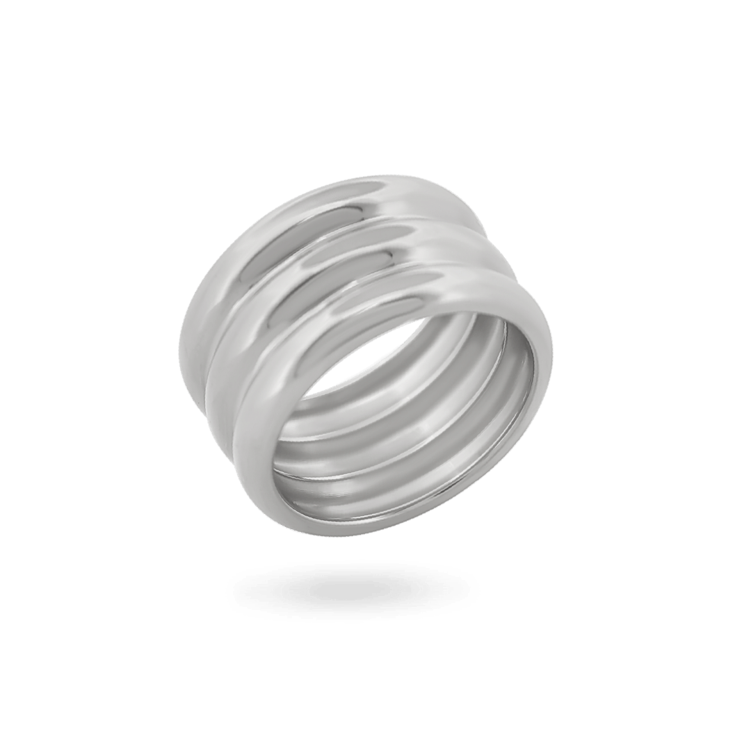 Rima Ring Rings IceLink-BL Stainless Steel 6 