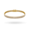 10K Gold 2 Row Moissanite Tennis Bracelet Bracelets IceLink-CAL 6&quot; (3.9g  4.21ct)  