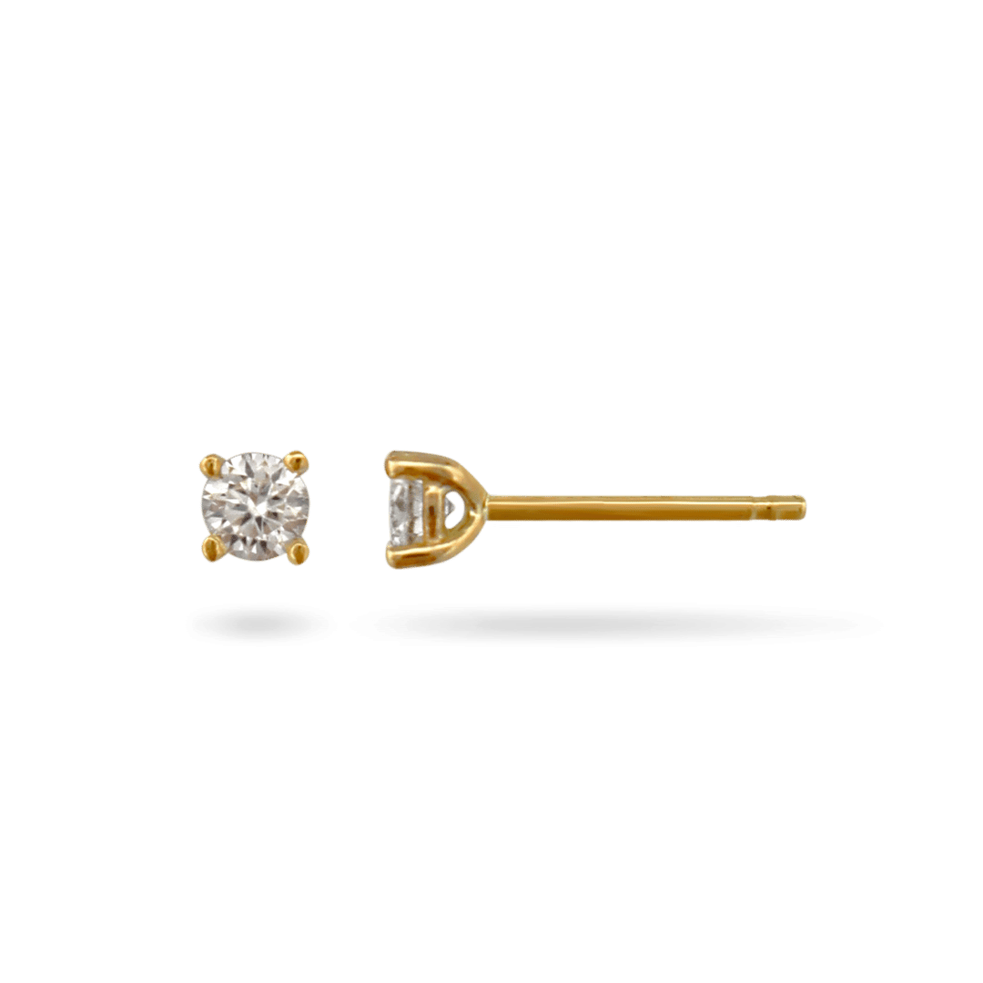 10K Gold Moissanite Stud Earrings 3.25mm Earrings IceLink-CAL   