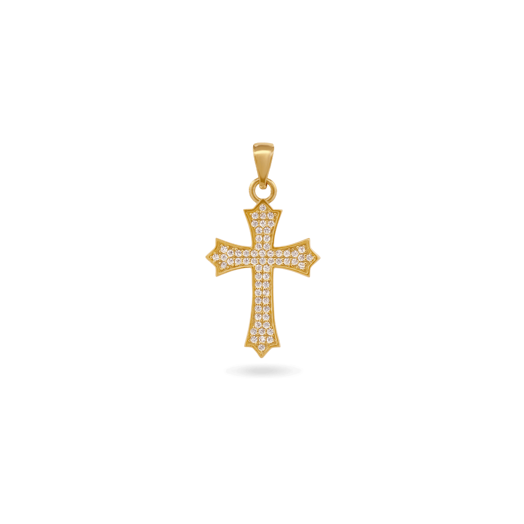 14K Noble Cross Pendant Necklaces IceLink-CAL   