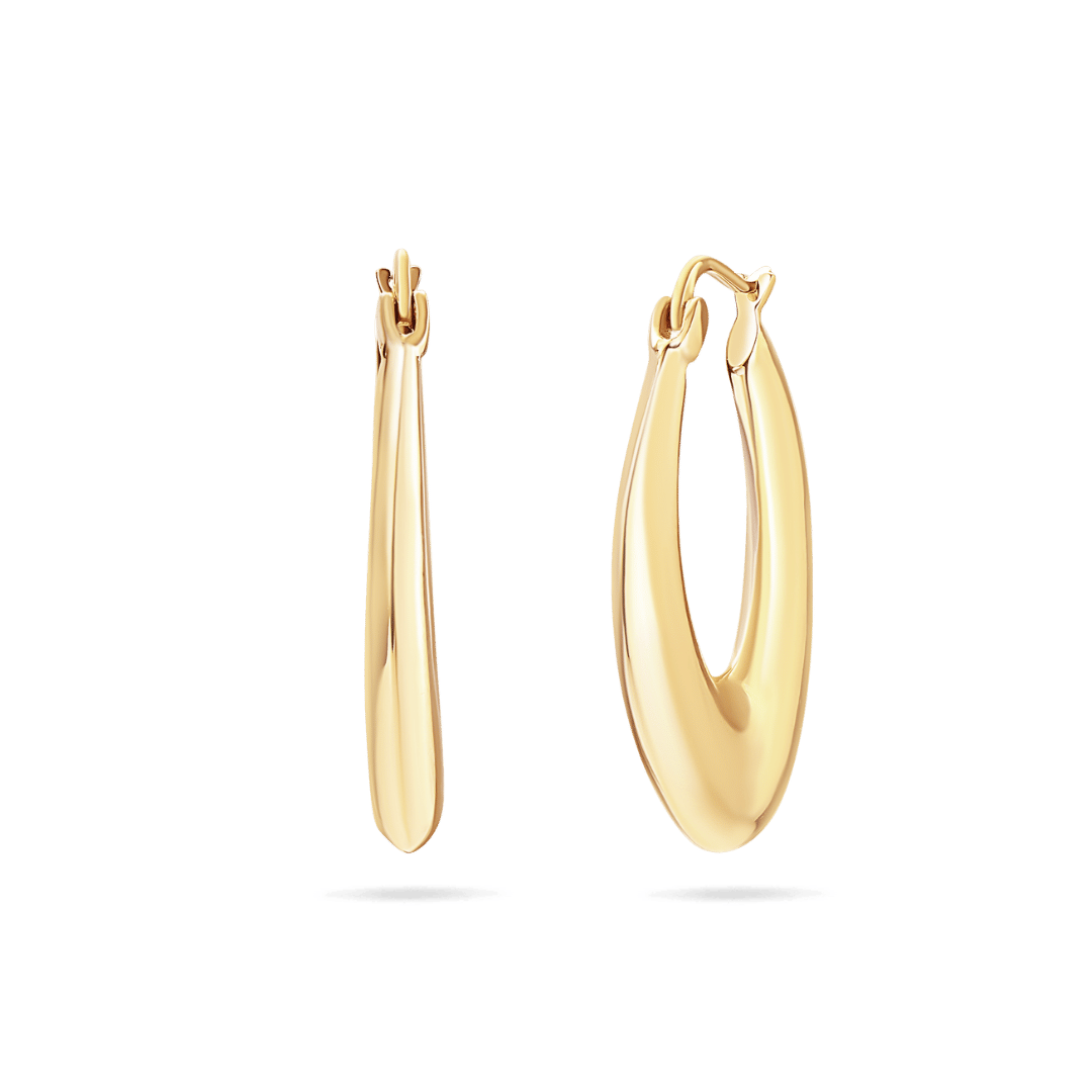 10K Lily Hoops Earrings IceLink-CAL   
