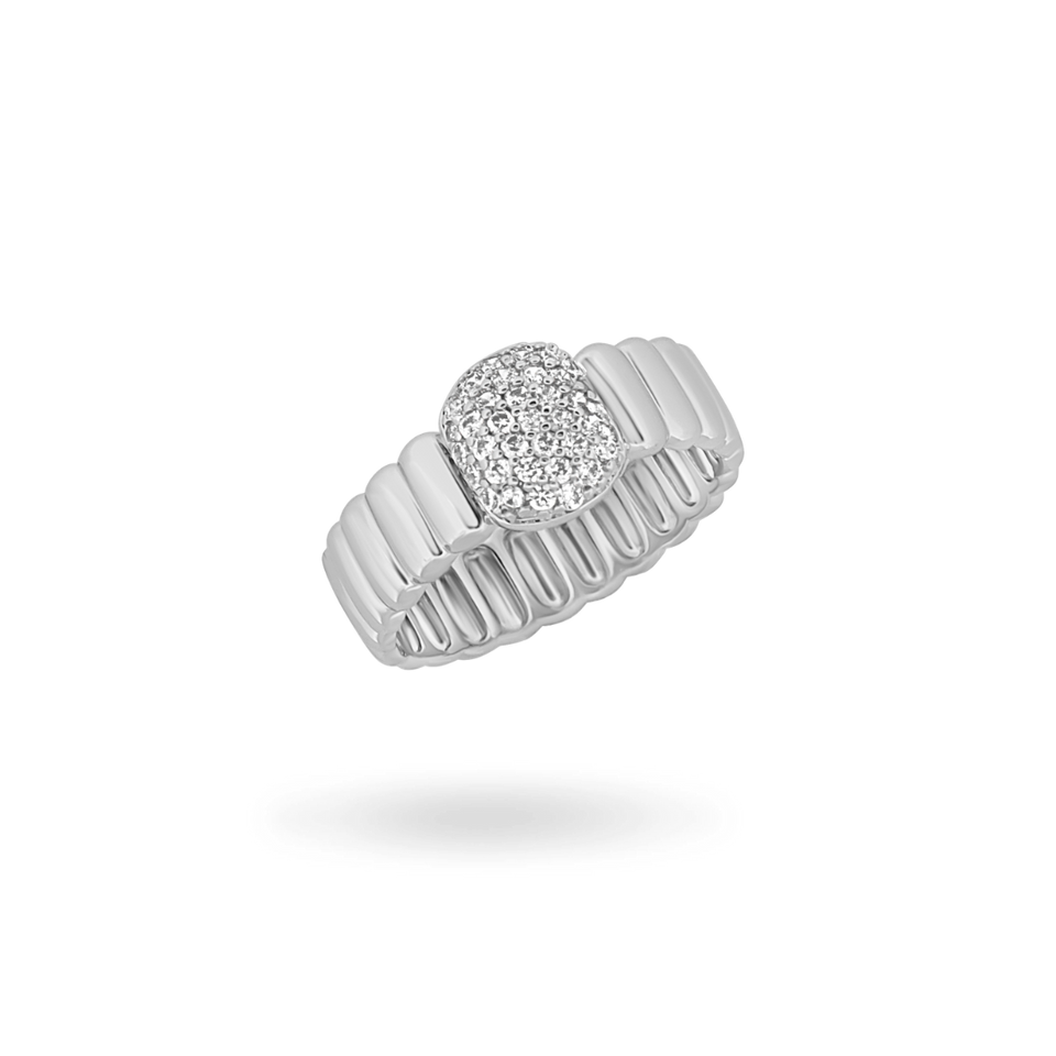 'Kaia' Ribbed Oval Cluster Ring Rings IceLink-ATL