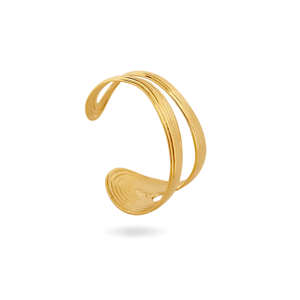 Kaya’ Wave Cut-Out Bangle Bracelets IceLink-LOVE