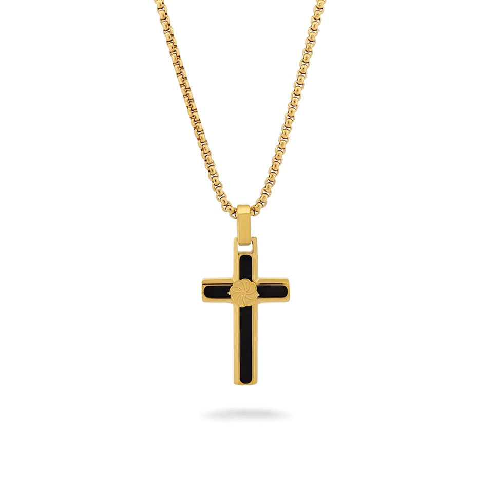 Atlas Cross Necklace Necklaces IceLink-VRNA Gold PVD