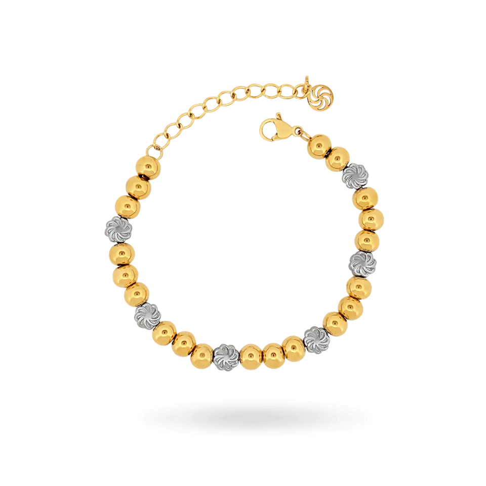 Solene Two-Tone Eternity Bead Bracelet Bracelets IceLink-VRNA