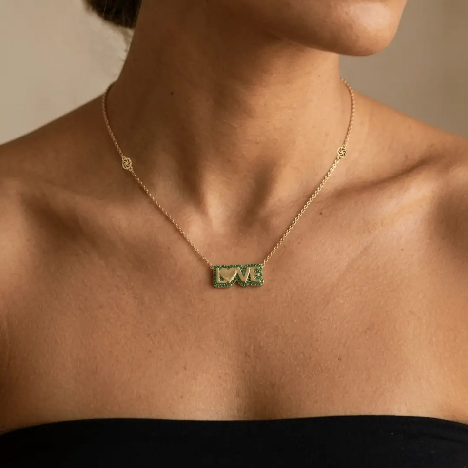 Emerald Love Bubble Necklace Necklaces IceLink-ATL