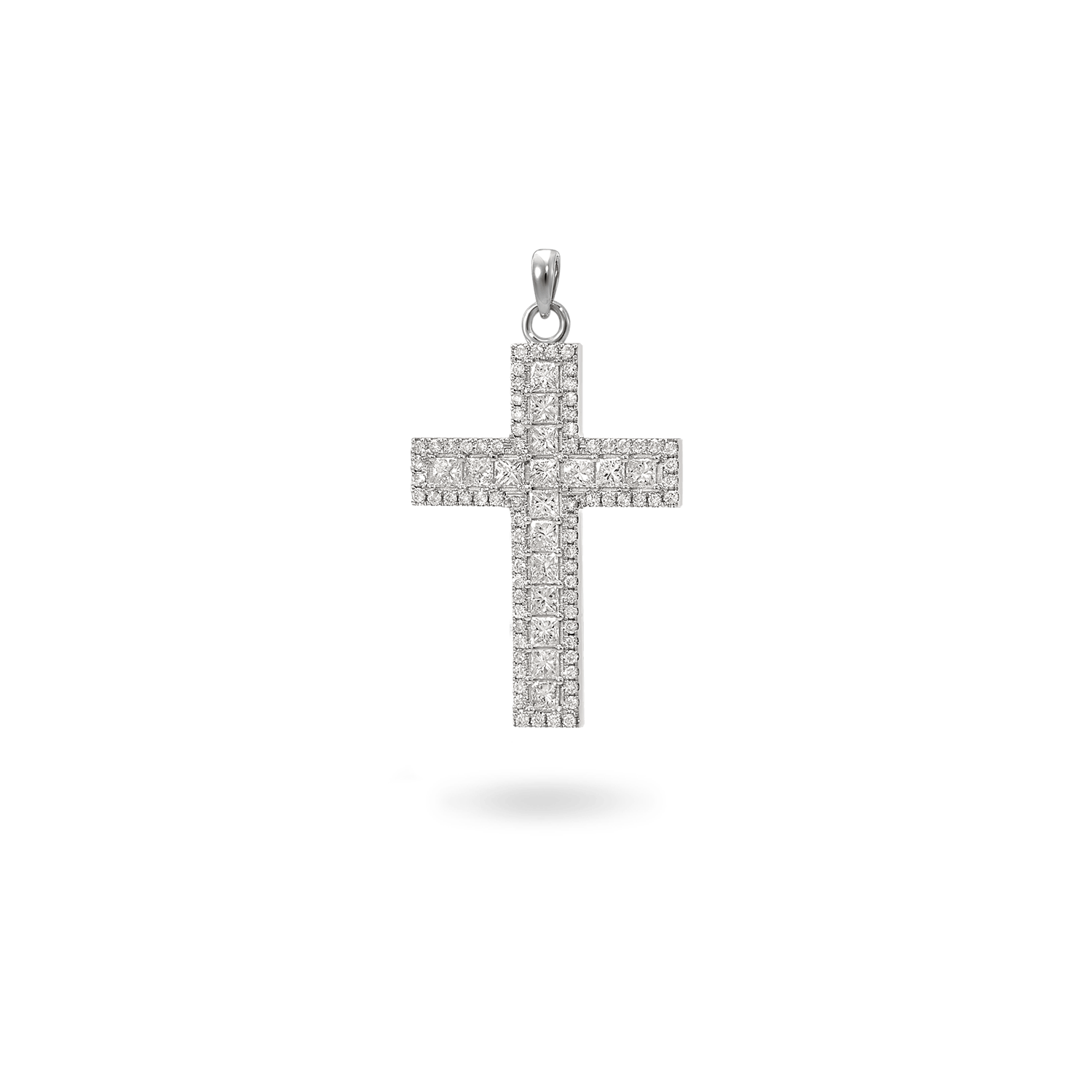 14K Bari Diamond Cross Necklaces IceLink-CAL Default Title
