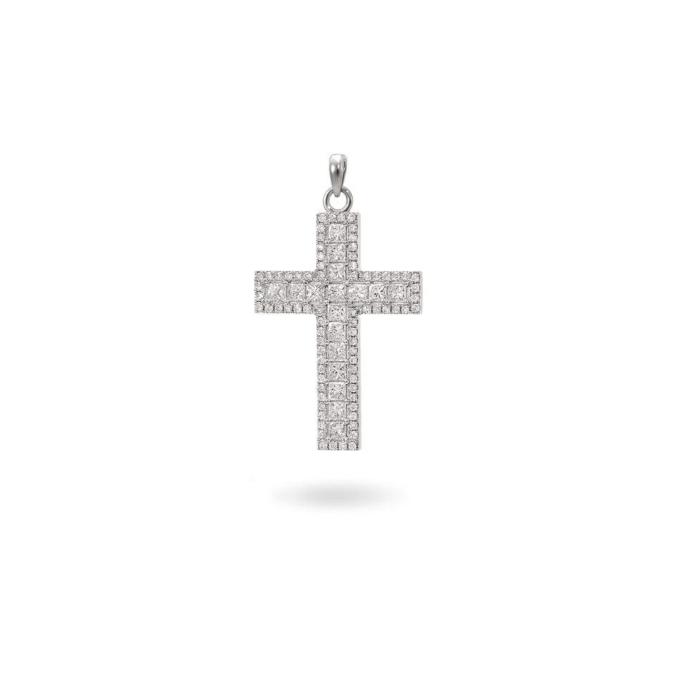 14K Bari Diamond Cross Necklaces IceLink-SVN Default Title