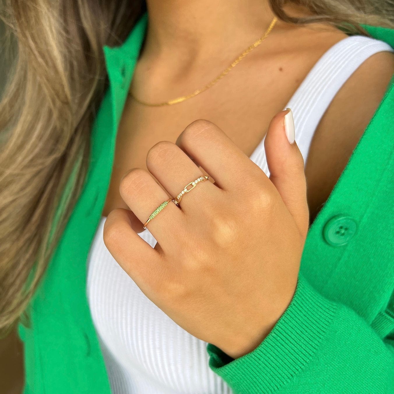 14K Gia Ring Rings IceLink-CAL   