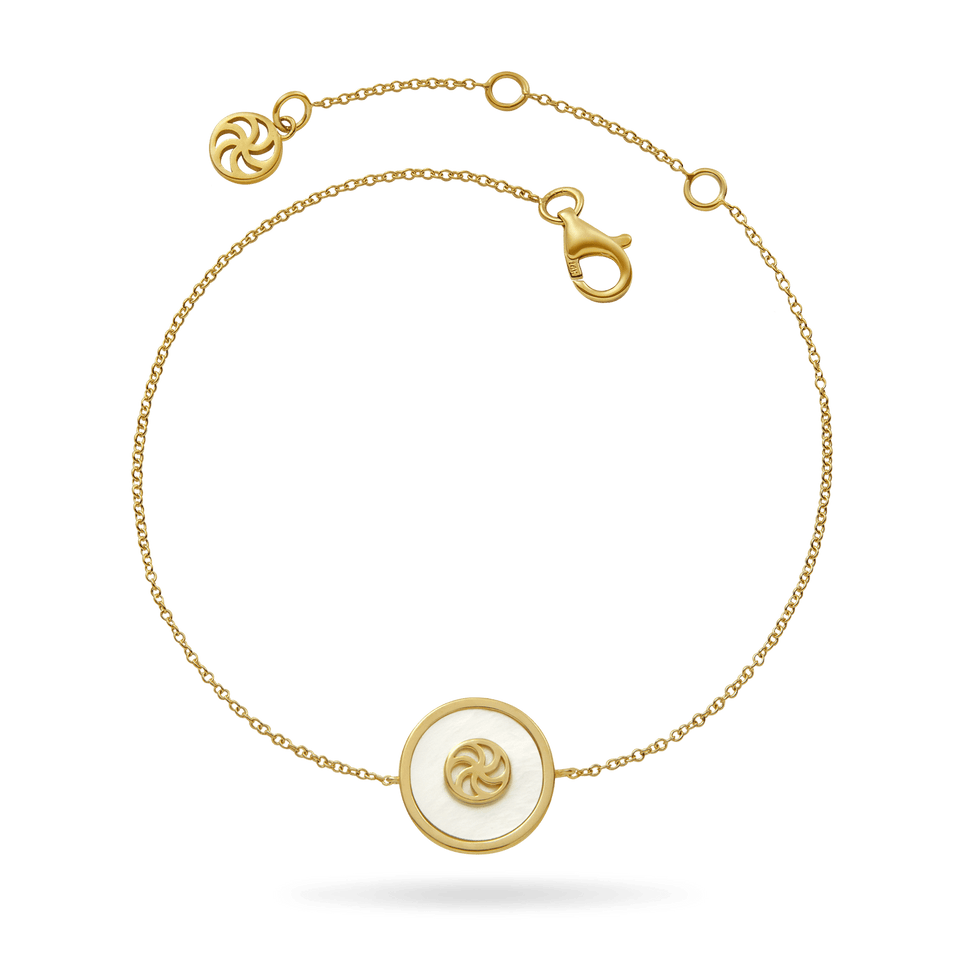 14K Mother of Pearl Eternity Bracelet Bracelets IceLink-SVN