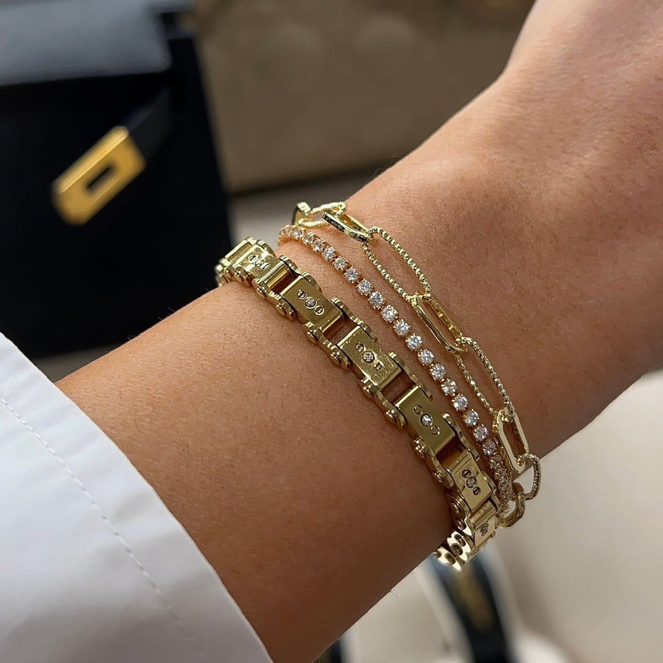 Angie Paperclip Bracelet Bracelets IceLink-ATL Small 6" to 7"
