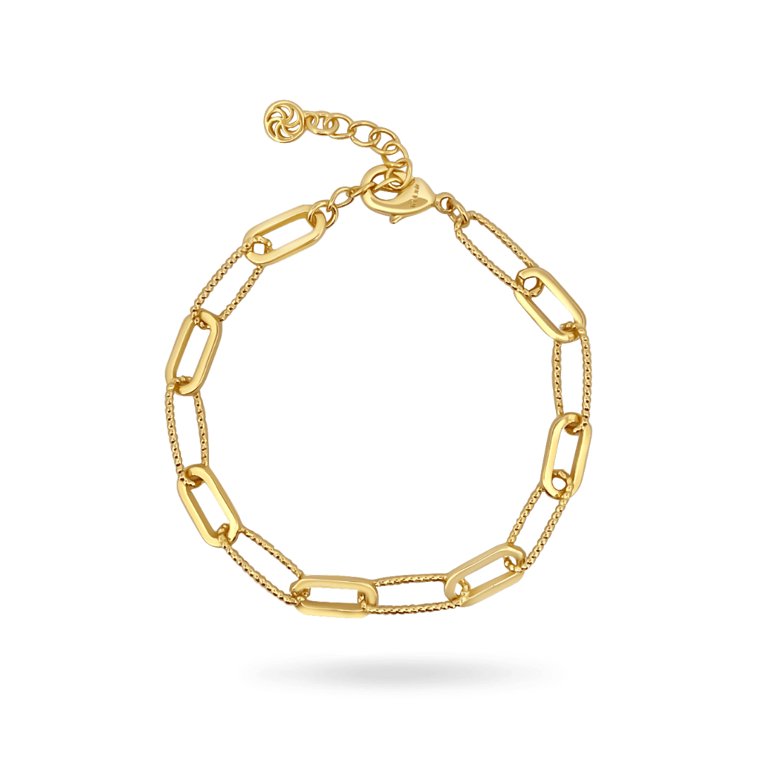 Angie Paperclip Bracelet Bracelets IceLink-ATL Small 6" to 7" 14K Gold Plated