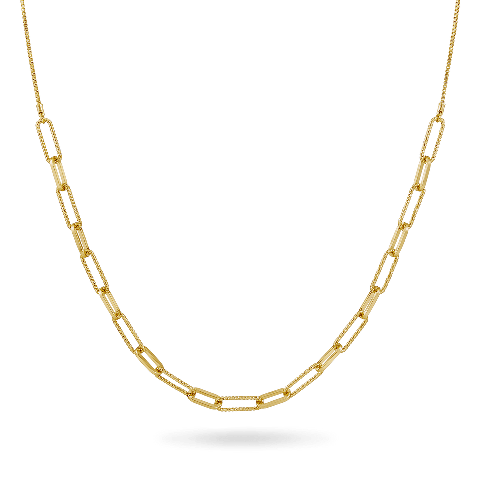 Angie Paperclip Necklace Necklaces IceLink-ATL 14K Gold Plated