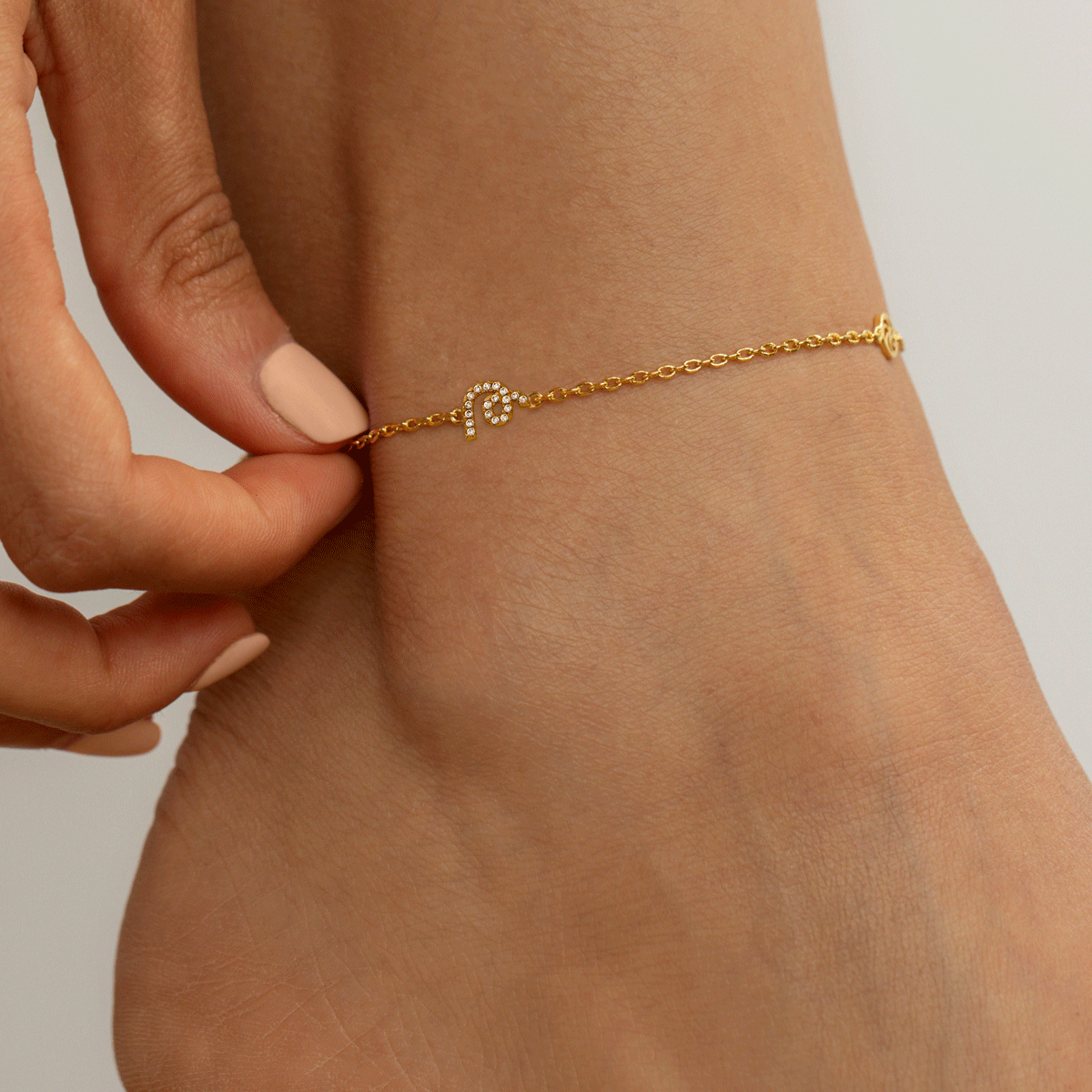 Armenian Initial Anklet (Sample Sale) Anklets IceLink-ATL Ա (Ani)  