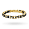 Black &amp; Gold Diamond 9.5MM Bracelets IceLink-ES   
