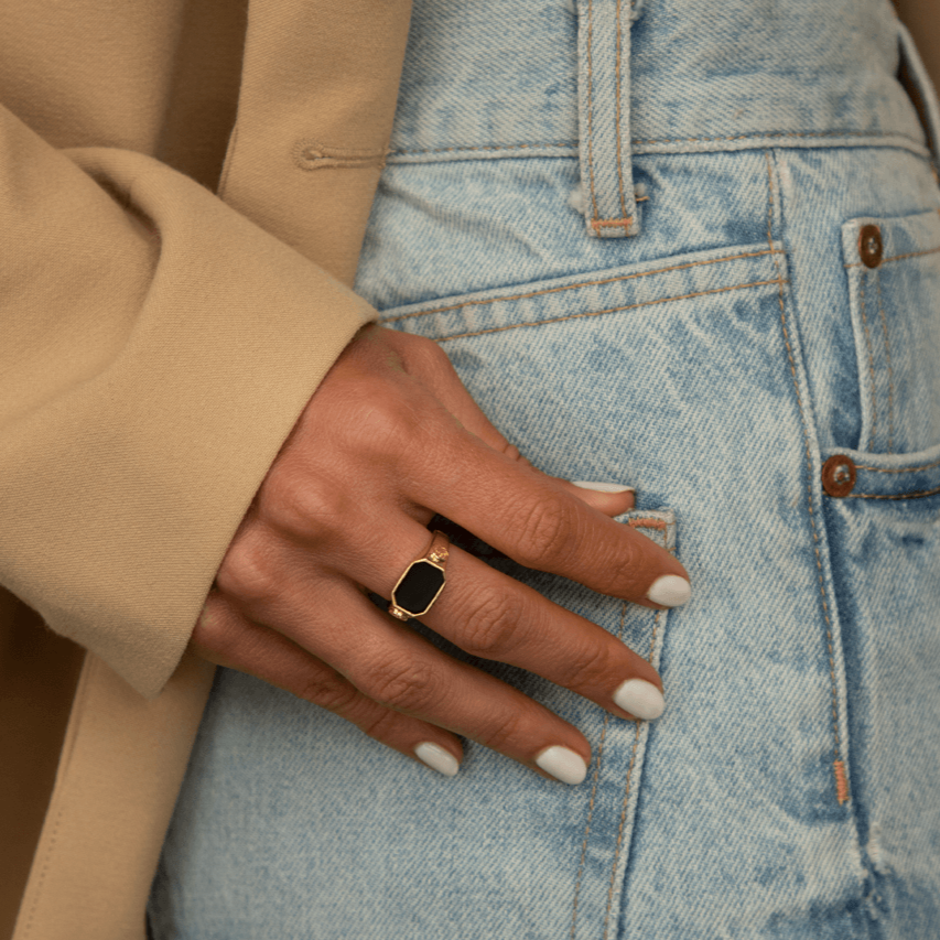 Black Onyx Ring Rings IceLink-RAN 5  