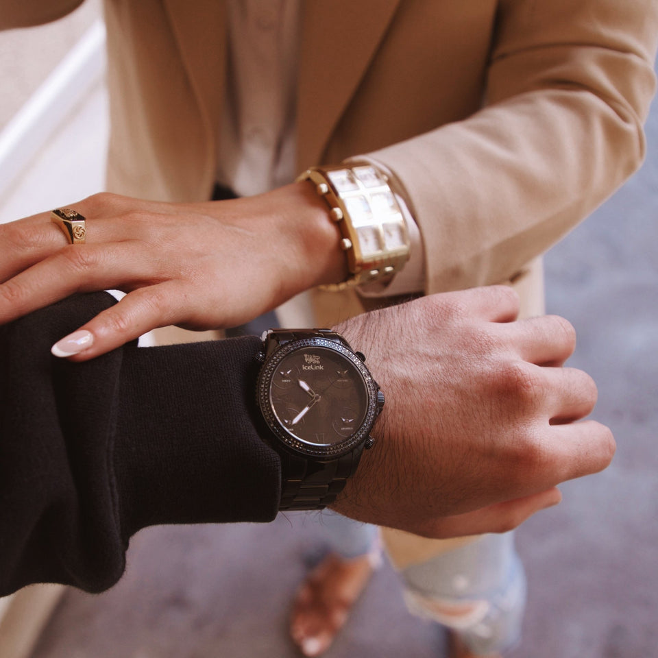 Marco Polo Black 5 Time Zone Watch — Sample Sale Watches IceLink-TI