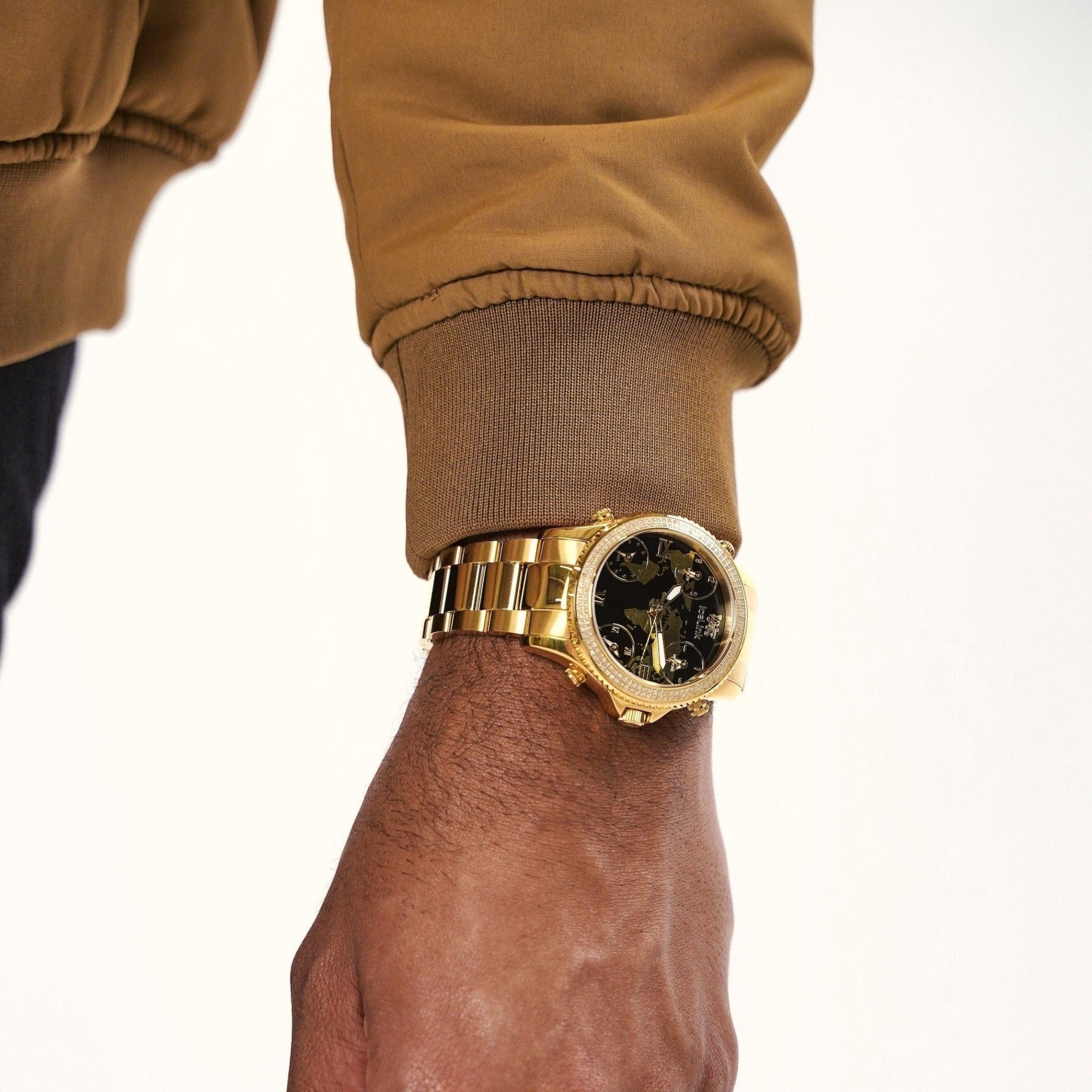 Marco Polo Gold &amp; Black Watches IceLink-TI   