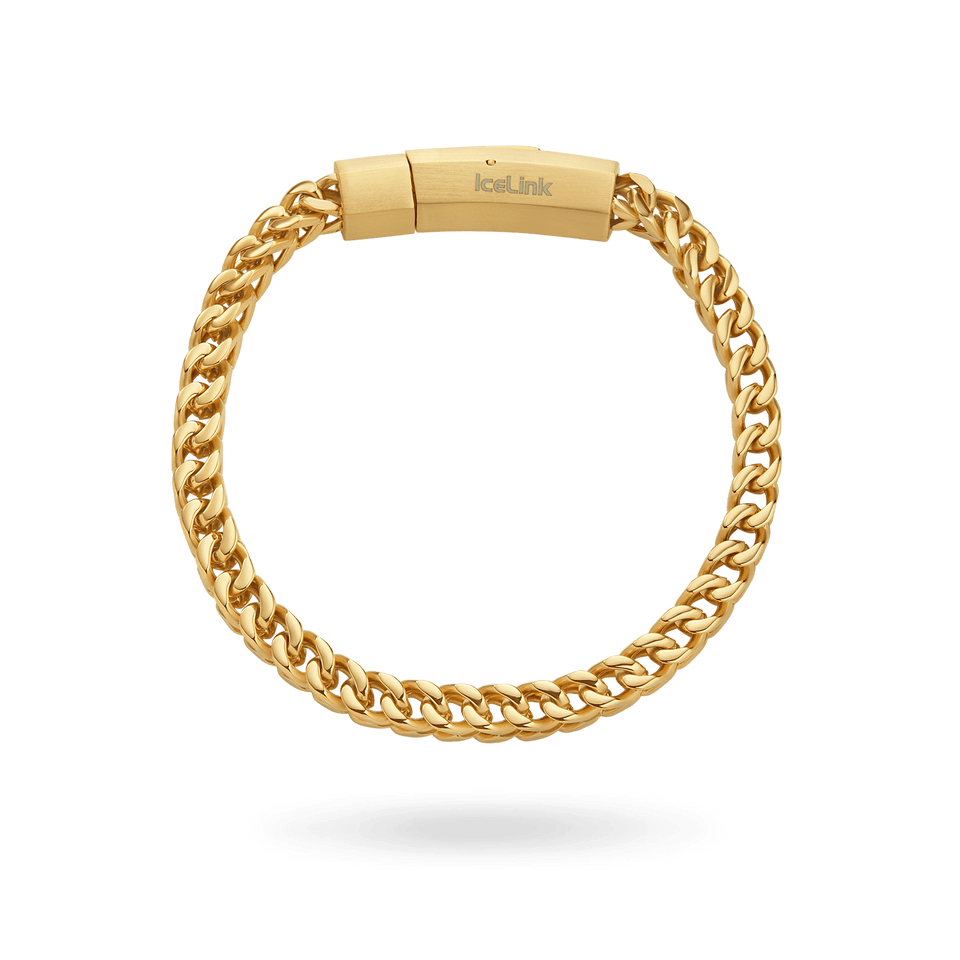 Franco Bracelet 5mm Bracelets IceLink-VA 7.5 inches Gold PVD