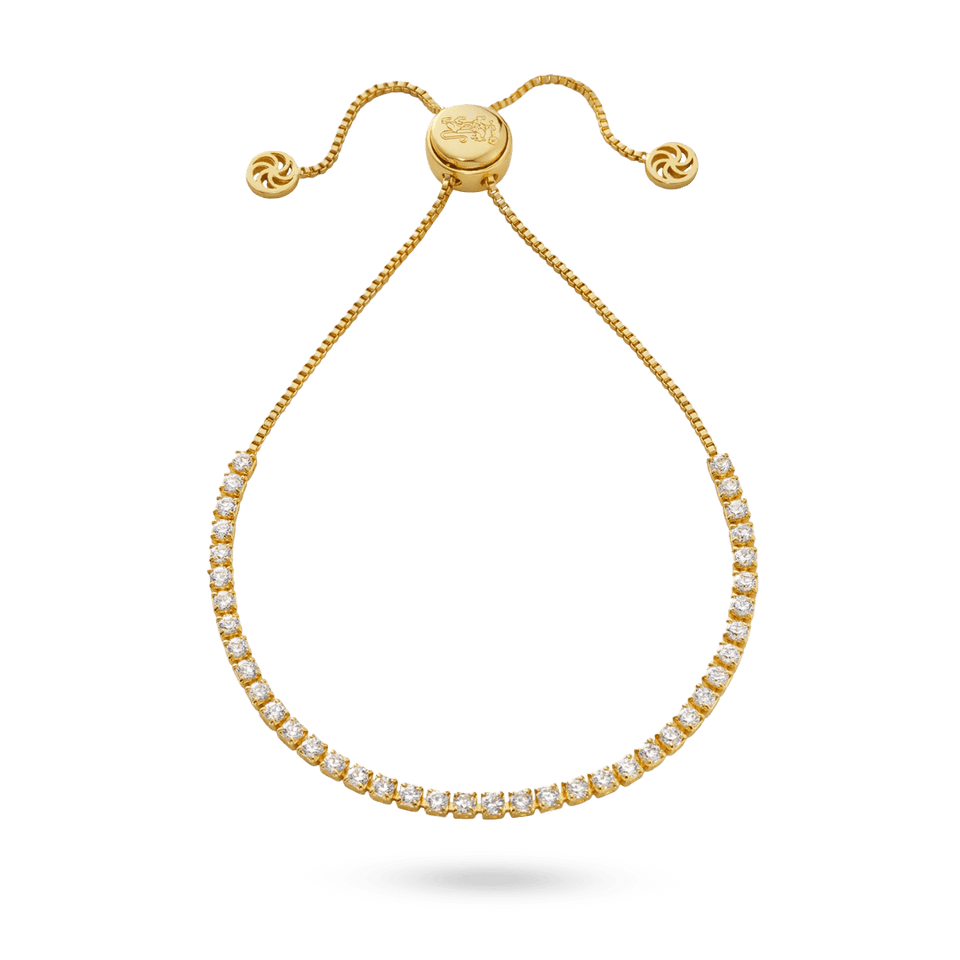 Mini Adjustable Tennis Bracelet Bracelets IceLink-ATL 14K Gold Plated
