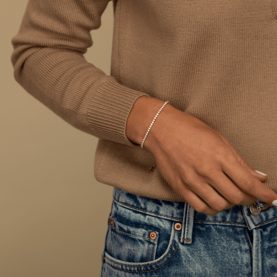 Mini Adjustable Tennis Bracelet Bracelets IceLink-ATL 14K Gold Plated