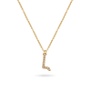 14K Diamond Armenian Initial Necklace Necklaces IceLink-CAL Լ (Lusine)  