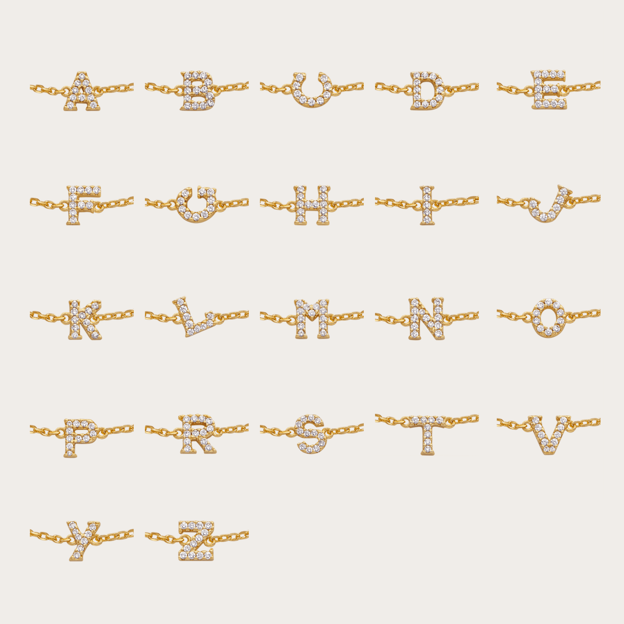 &#39;True You&#39; Initial Anklet Anklets IceLink-ATL A  